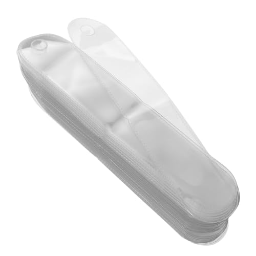 WEKAMOS 100 Stück Transparente Stifthüllen Weiche Stift Taschen für Kugelschreiber und Bleistifte Schutzbeutel für Schreibutensilien für Bürobedarf von WEKAMOS