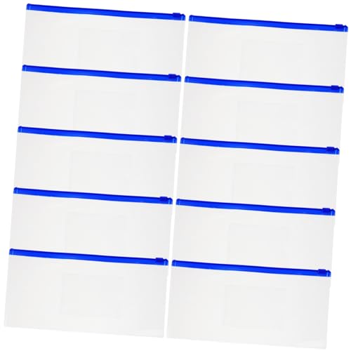 WEKAMOS 10Stücke Transparente Stiftetuis Wiederverwendbare Stifttaschen aus Praktische Aufbewahrung für Schule und Kosmetik Kompakte und Schreibwaren von WEKAMOS