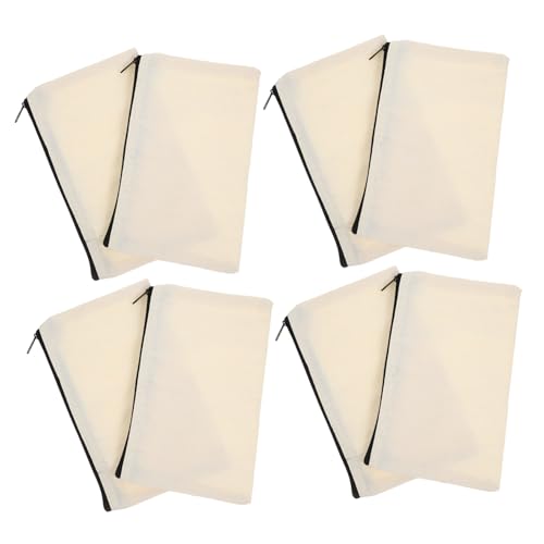 WEKAMOS 12 Stück Teiliges Canvas Makeup Bag mit Reißverschluss Leere DIY Kosmetiktaschen und Stifttaschen Kleine Praktische Reise Organizer aus Hochwertigem Segeltuch für Kosmetik und von WEKAMOS