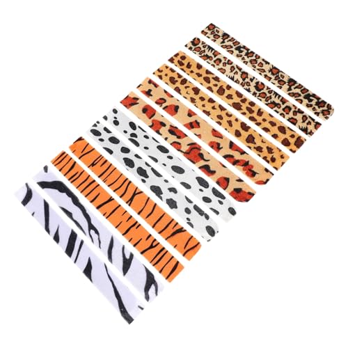 WEKAMOS 12 Stück Teiliges Leoparden und Zebramuster Slap Armband Niedliche Gummiarmbänder für Einfach Anzulegen Tiermuster Wristbands für Partys und Geschenkideen von WEKAMOS