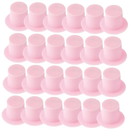 WEKAMOS 120 Stück Clownhutschmuck Weihnachten kleiner Zylinder Zylinderhut aus Filz Puppen-Zylinder Party Mini-Weihnachtsmütze Zylinder für weihnachtsmütze dekoration Plastik Rosa von WEKAMOS