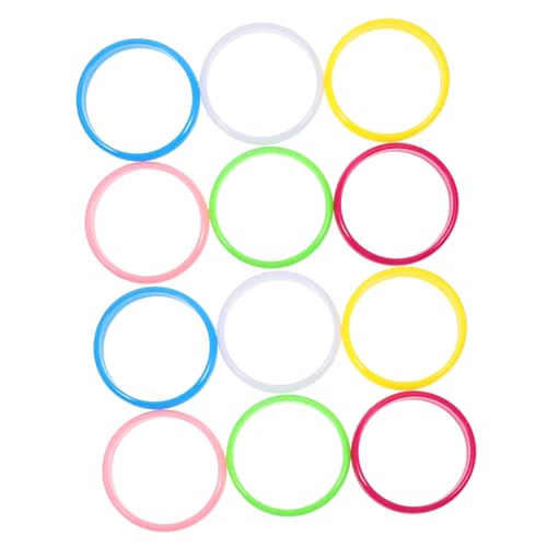 WEKAMOS 12Stücke Teiliges Set aus Kunststoff Armbändern Bunten Farben für Damen und Armbänder als Dekoration für Partys und Besondere Anlässe von WEKAMOS