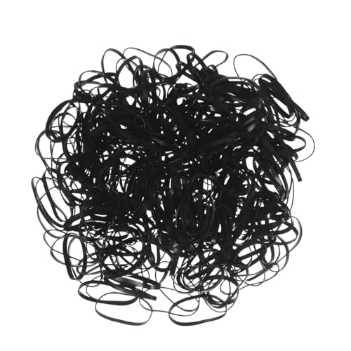 WEKAMOS 1500 Stück Teiliges Elastische Haargummis Schwarz Mini Haargummis mit Starker Elastizität und Subtil Transparenter Optik Komfortabel für Frauen Mädchen Vielseitig für Frisuren und von WEKAMOS