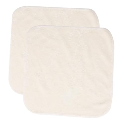 WEKAMOS 2 Stück Faser Gesichtsreinigungstücher Wiederverwendbare und Waschbare Handtücher für Sanfte Hautpflege Beige für Unterwegs von WEKAMOS