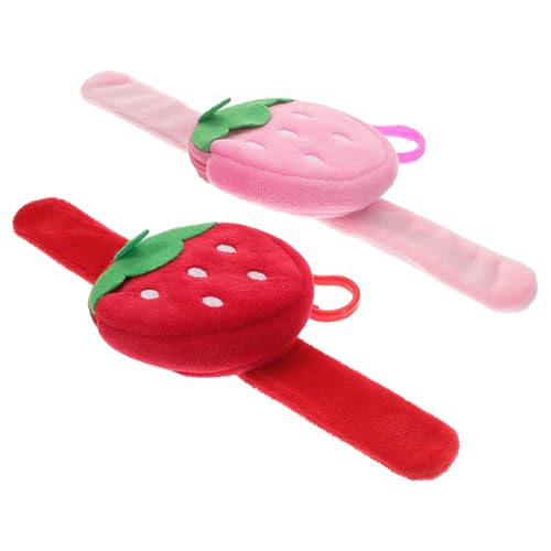 WEKAMOS 2 Stück Früchte Schnapparmbänder für Slap Bands Wristbands Tragbar Lustig Party Mitgebsel von WEKAMOS