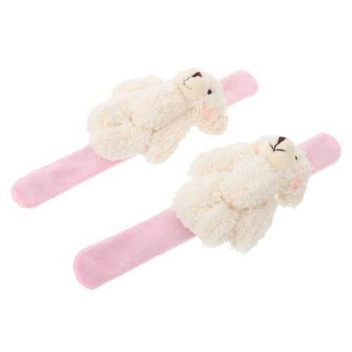 WEKAMOS 2 Stück Niedliche Plüsch Bär Slap Armbänder für Erwachsene Weiche Tier Handgelenksbänder Bequem Langlebig und Sicher für Besondere Anlässe von WEKAMOS