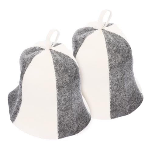WEKAMOS 2stücke Saunahut Aus Filz Für Damen Saunahaube Wiederverwendbar Wasserabsorbierend Tragbar Für Hause Haareiben Einfach Zu Verstauen von WEKAMOS