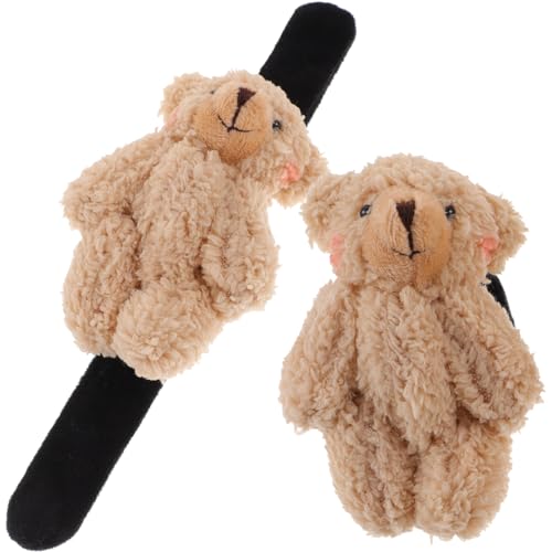 WEKAMOS 2 Stück Slap Armbänder mit Niedlichem Bärenmotiv Lustige Cartoon Handgelenkbänder für Erwachsene für Feiern und Anlässe von WEKAMOS