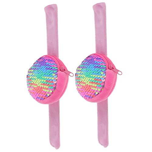 WEKAMOS 2 Stücke Slap Armbänder für Kinder Lustige Slap Bänder mit Geldbörse Party Zubehör für Jungen und Mädchen von WEKAMOS