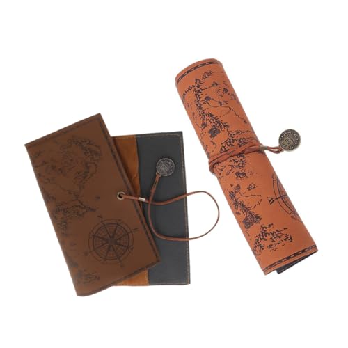 WEKAMOS 2 Stück Teiliges Federmäppchen Große Kapazität Segeltuch Roll up Pencil Case Leichtes Tragbares Stiftetui für Schule und Büro Schützend und Einfach zu Organisieren für Mädchen von WEKAMOS