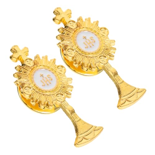 WEKAMOS 2 Stück Teiliges Kreuzbroschen für Festliche Anlässe für Taufen Hochzeiten und Alltägliche Outfits Robuste Metallanstecknadeln für Stilvolle von WEKAMOS