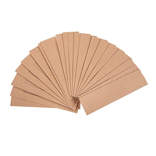WEKAMOS 20 Stück Teiliges Braune Papier Stifttaschen mit Sichtfenster Stabile Stifthüllen für Kugelschreiber Leichte Praktische Schreibwarenverpackung als für Büro Schule und Studium von WEKAMOS