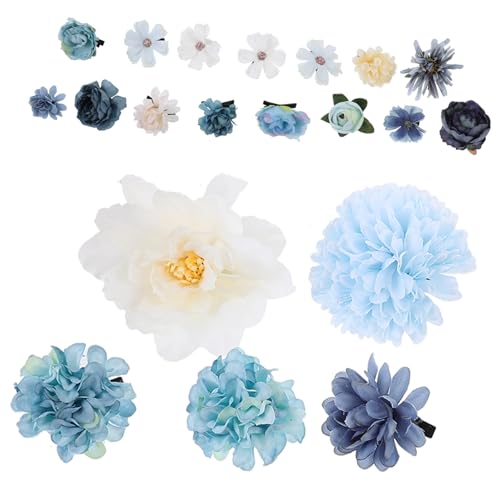 WEKAMOS 20 Stück Teiliges Haarschmuck Set mit Dekorativen Blumenhaarspangen Farblich Gemischt Haarklammern für Hochzeit Party Alltag Komfortabel und Vielseitig für Damen Zufällige Farbe von WEKAMOS