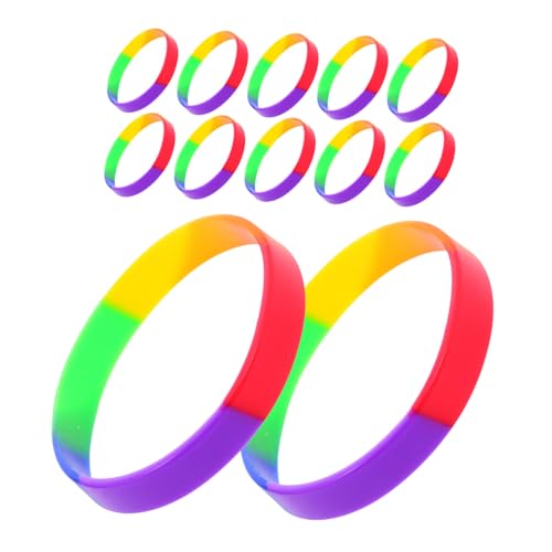 WEKAMOS 20 Stück Teiliges Regenbogen Silikonarmbänder für Pride Month Langlebige Lgbt Armbänder mit Buntem Design Partyzubehör zur Solidarität und von Pride Events WEKAMOS 20 Stück Teiliges Regenbogen Silikonarmbänder für Pride Month Langlebige Lgbt Armbänder mit Buntem Design Partyzubehör zur Solidarität und von Pride Events von WEKAMOS