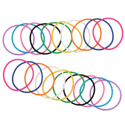 WEKAMOS 20 Stück Teiliges Silikonarmband Elastische Jelly Armbänder in Gemischten Farben Dehnbar und Flexibel Bequem für Partys Festivals Geburtstage Geeignet für Damen und Herren von WEKAMOS