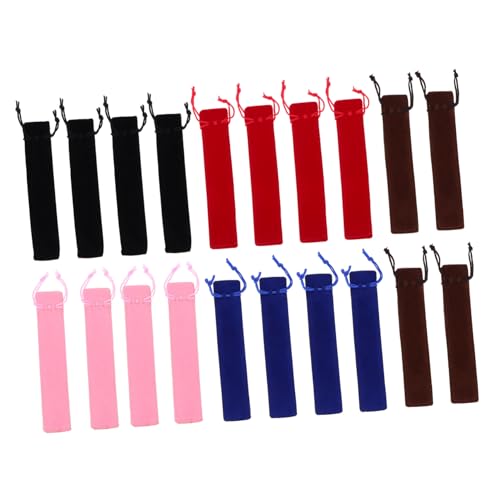WEKAMOS 20 Stück Teiliges Stiftesäckchen mit Kordelzug Einzelnes Federmäppchen aus Doppellagigem Dickem Vielseitiger Schreibwaren Organizer und Geschenkbeutel für Stifte Kosmetik und WEKAMOS 20 Stück Teiliges Stiftesäckchen mit Kordelzug Einzelnes Federmäppchen aus Doppellagigem Dickem Vielseitiger Schreibwaren Organizer und Geschenkbeutel für Stifte Kosmetik und von WEKAMOS