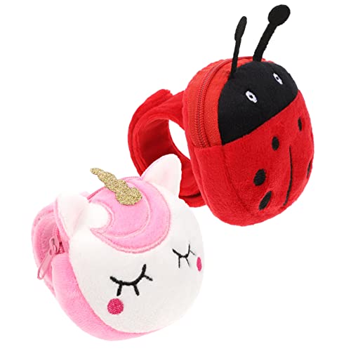 WEKAMOS 2Stücke Plüsch Slap Armband für Kinder Geldbörse Spielzeug und Hautfreundlich für Geburtstagsfeiern und Dschungel Mottopartys von WEKAMOS