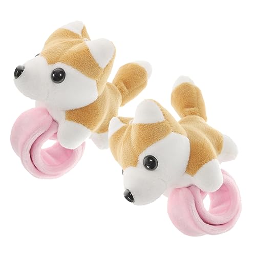 WEKAMOS 2stücke Tierisches Slap Flauschige Hunde-themen Armbänder Für Party-geschenk Und Plüschspielzeug Für Spiel Und Spaß von WEKAMOS