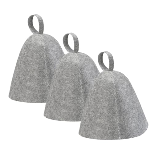 WEKAMOS 3Stücke Teiliges Filz Saunahut Set für Damen und Herren Wasserabsorbierend Schnell Trocknend für im Badehaus Effektive Isolierung für Spa von WEKAMOS