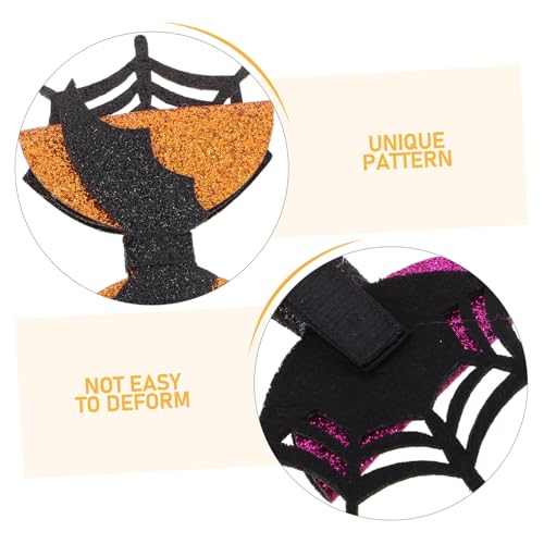 WEKAMOS 4 Paare Halloween Haarklammern mit Fledermaus Motiv und Spinnennetz Langlebige Cosplay Haarschmuck Clips für Frauen und Teens Vielseitig für Halloween Partys und Kostümfeste von WEKAMOS