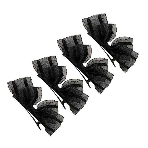 WEKAMOS 4 Stück Teiliges Spitzen Schleifen Haarspangen Haarnadeln mit Schleifenknoten Geeignet für Damen und Mädchen Vielseitig für Alltag Partys Hochzeiten und Besondere Frisuren von WEKAMOS