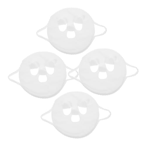 WEKAMOS 4 Stück Wiederverwendbare Gesichtstuch Maske aus Ultrasoftem Korallenvlies Kalt Warm Kompresse zur Hautpflege Feuchtigkeitsspendend Aging für Spa Behandlungen von Frauen und von WEKAMOS