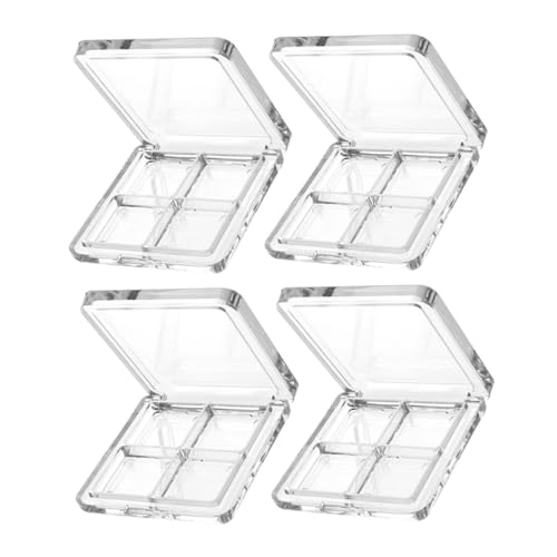 WEKAMOS 4stücke Leere Lidschatten-Palette Für Kosmetik Transparente Multifunktionsbox Für Lippenstift Blush Und Augen Make-up Für Reisen Und Besondere Anlässe von WEKAMOS