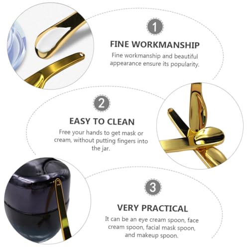 WEKAMOS 5 Stück Teiliges Augencreme löffel aus Zinklegierung Kosmetisches Hautpflege tool zum Präzisen Auftragen von Gesichtscreme Maske und Make up für Gesichtspflege und DIY Kosmetik von WEKAMOS