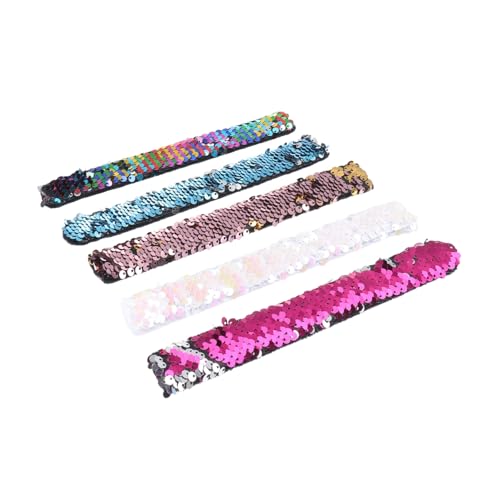 WEKAMOS 5 Stück Teiliges Meerjungfrau Armband für Glitzernde Schnapparmbänder Geeignet für Partys und Bastelprojekte und Flexibel Dekoration für Feiern WEKAMOS 5 Stück Teiliges Meerjungfrau Armband für Glitzernde Schnapparmbänder Geeignet für Partys und Bastelprojekte und Flexibel Dekoration für Feiern von WEKAMOS