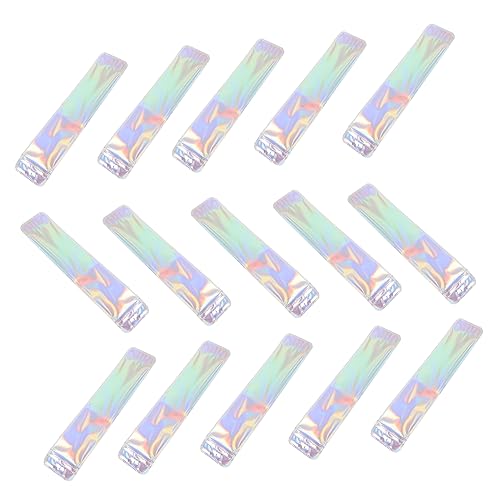 WEKAMOS 50 Stück Holografische Wiederverschließbare Verpackungstaschen für Stifte Lippenpflege und Schmuck Selbstverschließend Transparent für Kleine Unternehmen und Aufbewahrung von WEKAMOS