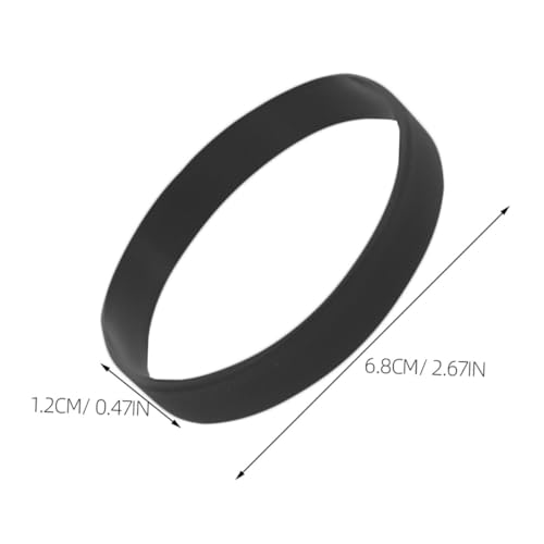 WEKAMOS 50 Stück Schwarze Silikonarmbänder Dehnbare Blanke Sport Event-wristbands für Damen Männer Jugendliche als Partyarmbänder Team-identifikation und Konzertzubehör von WEKAMOS