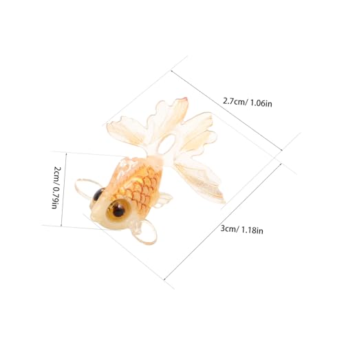 WEKAMOS 6 Stück Goldfisch Anhänger aus Resin Niedliche DIY Charms für Ohrringe Halsketten Armbänder Leicht Elegant Verarbeitet für Schmuckherstellung und Kreative Bastelprojekte von WEKAMOS