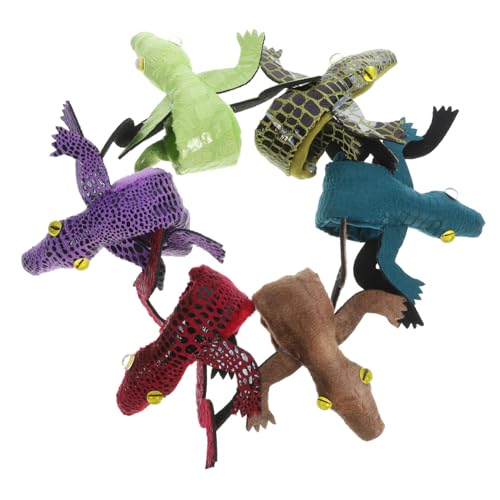 WEKAMOS 6 Stück Teiliges Slap Armband mit Realistisch Geformten Krokodil Motiven Strapazierfähiges Stahlmaterial Einfaches Anlegen Stylisches Wildtier Wristband für Jugendliche von WEKAMOS