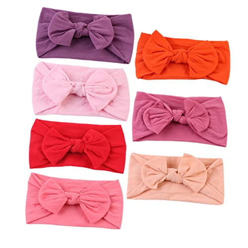 WEKAMOS 7stücke Stirnband Mädchen Elastische Kopfbedeckung Mit Schleifendesign Geeignet Für Junge Mädchen Kleinkinder Und Kleine Für Alltag Geburtstagsfeiern Und Besondere Anlässe von WEKAMOS