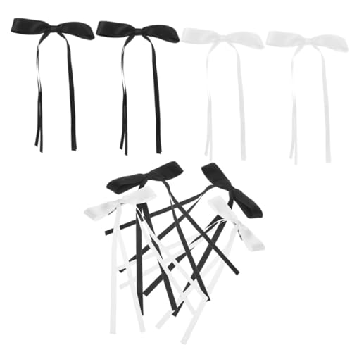 WEKAMOS 8 Stck. Teiliges Haarklammern mit Langen Schleifen Doppellagige Spitzenbänder Leichte und Langlebige Haarschleifen für Frauen Haarclips für Hochzeit Party und Alltag Weiß und von WEKAMOS