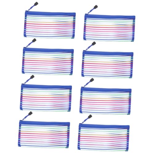 WEKAMOS 8 Stück Teiliges Stifteetui Anti abrieb Federmäppchen Großes Stiftorganizer Mäppchen für Büro Schule Kosmetik Pinsel Aufbewahrungstasche von WEKAMOS