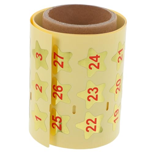 WEKAMOS 99 Stücke Weinglas Marker Aufkleber Sternform Nummern Aufkleber für Getränke Wasserdichtes Design für Partys Weihnachten für Bars und Familienfeiern von WEKAMOS