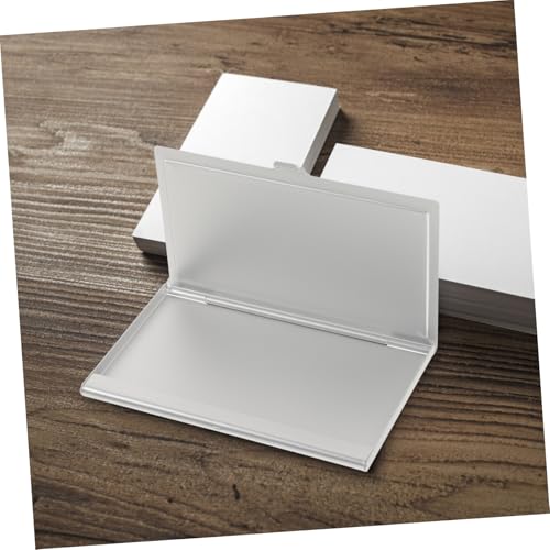 WEKAMOS Aluminium Visitenkartenbox Blank Sublimationsfähig Robust mit Großem Fassungsvermögen für Firmenkunden als Geschenk und Ordentliche Aufbewahrung von WEKAMOS