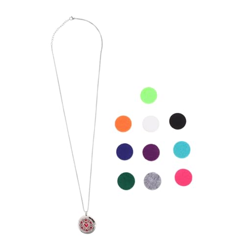WEKAMOS Aromatherapie Anhänger Halskette für Damen mit Nachfüllbaren Duftpads Diffusor Kette Vintage Design Schmuck mit Ätherischen Ölen für Entspannung und Fokus von WEKAMOS