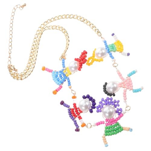 WEKAMOS Bunte Prinzessin Halskette Mädchen Cartoon Anhänger Handgefertigt Kreativer Modeschmuck Freizeit Schmuck Geschenk von WEKAMOS