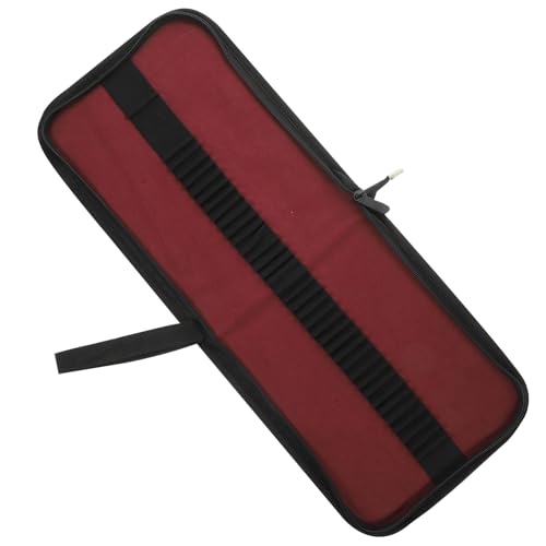 WEKAMOS Canvas Federmäppchen Fächer Praktischer Stifte Organizer mit Spezialfächern für Bleistifte Radiergummi Anspitzer Geeignet für Künstler Schüler und Büro von WEKAMOS
