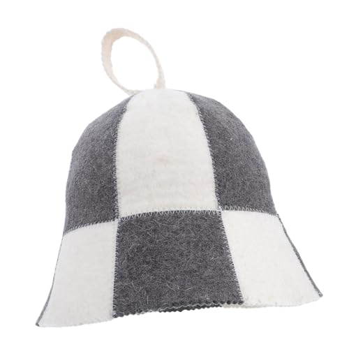 WEKAMOS Filz Saunahut mit Kreativem Farbblockdesign Absorbierend Passend Langlebig und Pflegeleicht als Sauna und Dampfbadaccessoire für Damen und Herren von WEKAMOS