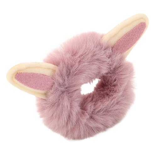 WEKAMOS Flauschige Haargummis mit Pomponen Weiche Haarbänder für Mädchen Herbstliche Wald Design Haarschmuck Vielseitige Flauschige Haarbänder als Haargummi und Armband Zartes von WEKAMOS