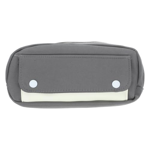 WEKAMOS Großes Federmäppchen aus Polyester Klappe Pen Pouch mit Druckknopf Geräumige Stifttasche für Schüler Mädchen Multifunktionaler Organizer für Schreibwaren und Make Up Leicht von WEKAMOS