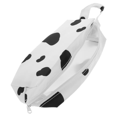 WEKAMOS Großes Federmäppchen mit Reißverschluss Niedliches Kuhmuster Leichter Nylon Stiftbeutel Große Kapazität Schreibwarenetui für Schüler Lehrer und Bürobedarf von WEKAMOS