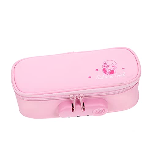 WEKAMOS Großes Oxford Federmäppchen mit Zahlenschloss Handliches Mäppchen für Schüler Tragbarer Organizer mit Großer Kapazität zur Praktischen Aufbewahrung von Schreibwaren von WEKAMOS