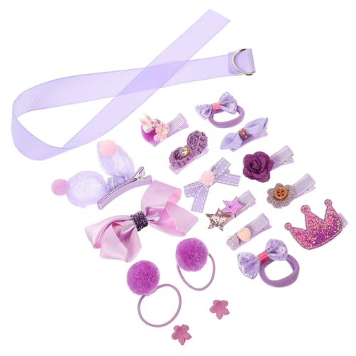 WEKAMOS Haarschmuck Teilig Haarklammern Haargummis Haarspangen für Mädchen mit Süßen Schleifen und Tiara Motiven Geeignet für Alltag Party Hochzeit von WEKAMOS