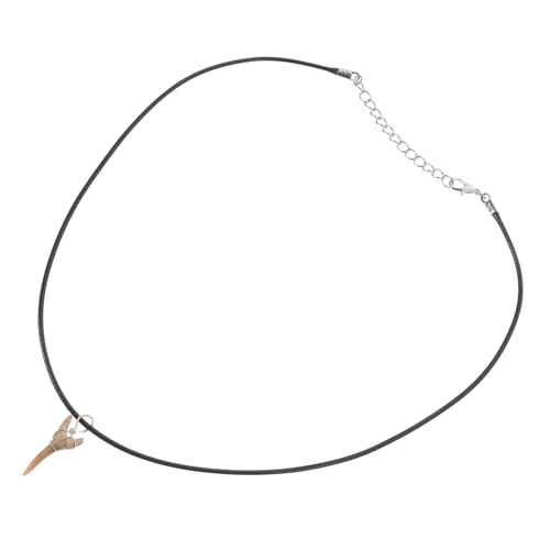 WEKAMOS Haifischzahn Halskette im Retro Stil Zierliche Kette mit Natürlichem Haifischzahn Anhänger für Männer und Frauen Exotisches Design aus Lederseil WEKAMOS Haifischzahn Halskette im Retro Stil Zierliche Kette mit Natürlichem Haifischzahn Anhänger für Männer und Frauen Exotisches Design aus Lederseil von WEKAMOS