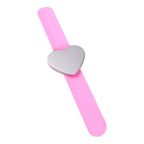 WEKAMOS Herzförmiges Magnetisches Silikonarmband mit Starkem Magnetverschluss Leichtes Handdekorations Slap Bracelet für Nähnadeln Nadelhalter Armband Geeignet für Alltag und Basteln von WEKAMOS