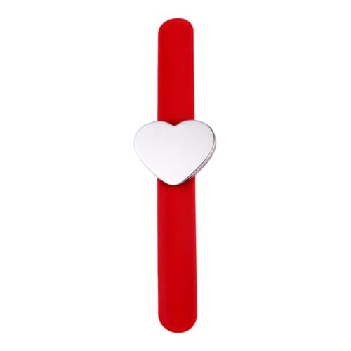 WEKAMOS Herzförmiges Silikon Magnetarmband mit Starkem Magnet für Friseure und Näharbeiten Bequemes Verstellbares Handgelenkband als Praktische Handdekoration und Nadelhalter Geeignet für von WEKAMOS